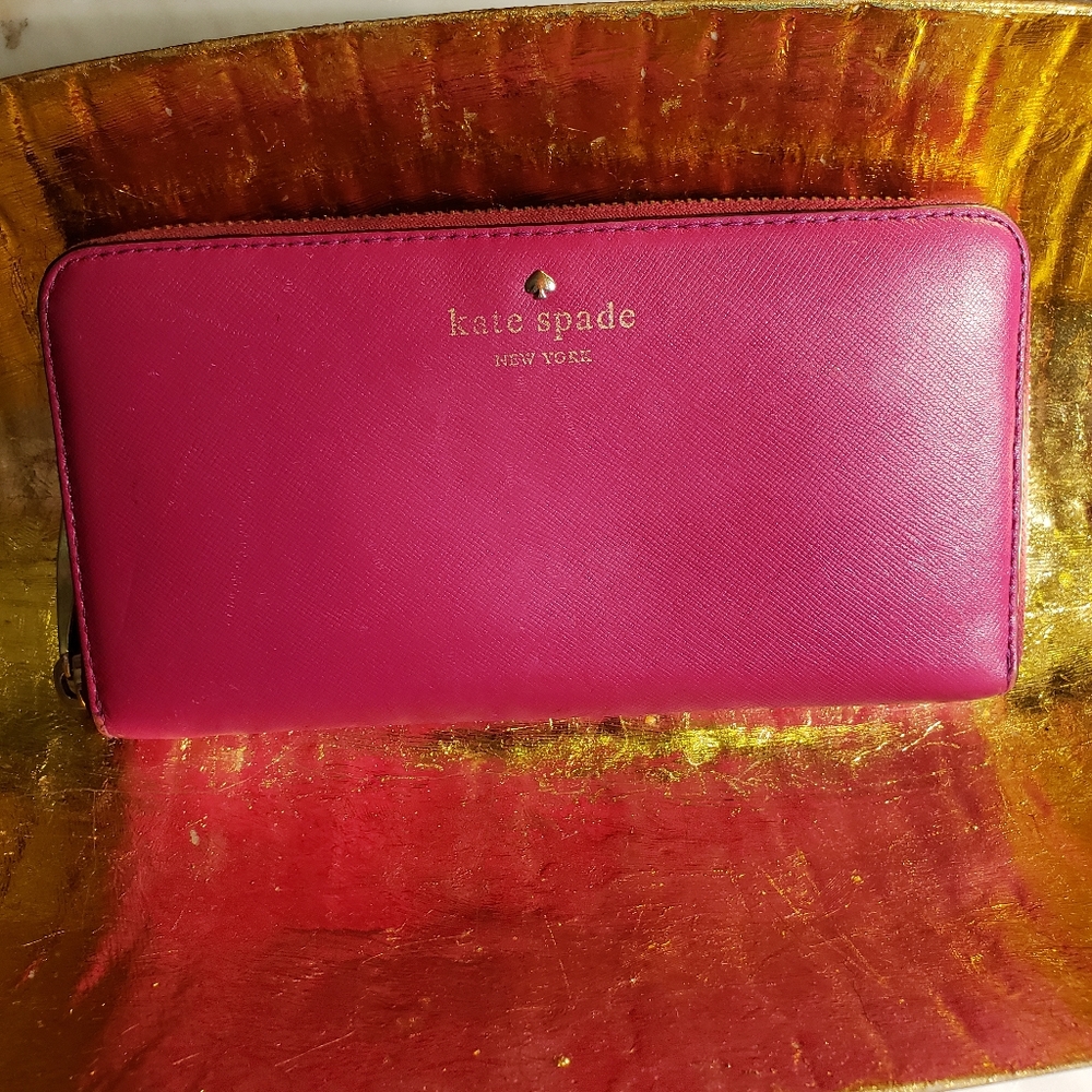 Kate Spade Dark Red Leather Wallet